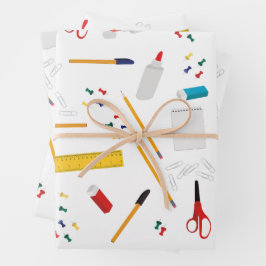 Schulbüros und Handwerksbedarf Muster Geschenkpapier Set