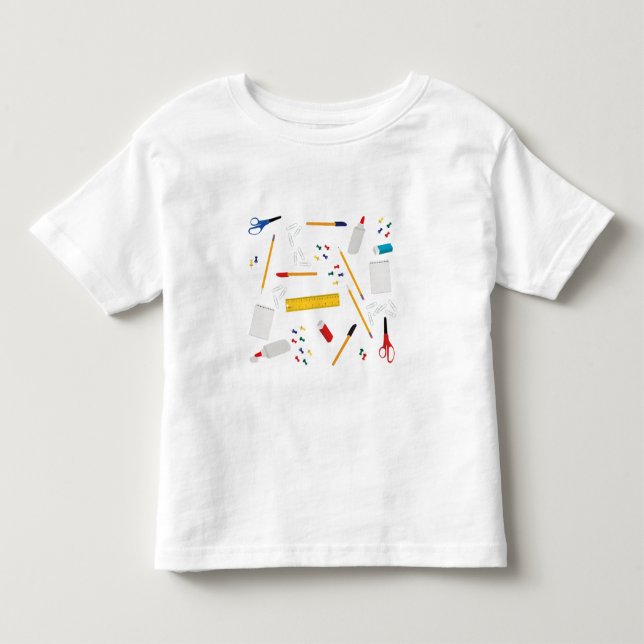 Schulbüros und Handwerksbedarf Muster Kleinkind T-shirt (Vorderseite)