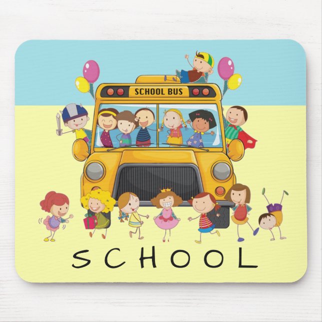 Schulbus auf Mousepad (Vorne)