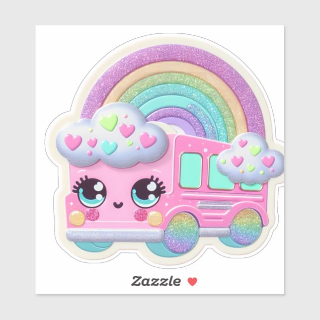 Schulbus Aufkleber (Blatt)