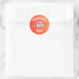 Schulbus-Aufkleber für Kinder Runder Aufkleber
