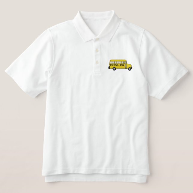 Schulbus besticktes Shirt (Design Vorderseite)