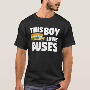Schulbus Dieser Junge liebt Busse T-Shirt
