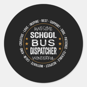Schulbus Dispatcher Geschenke Appregovernment Runder Aufkleber