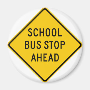 Schulbus-Endlandstraßen-Zeichen Magnet