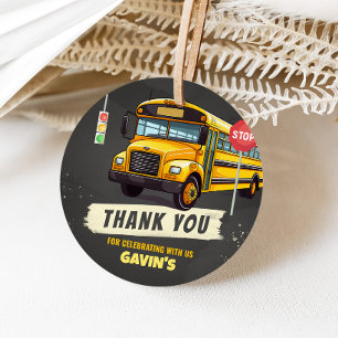 Schulbus Geburtstagsparty Geschenkanhänger