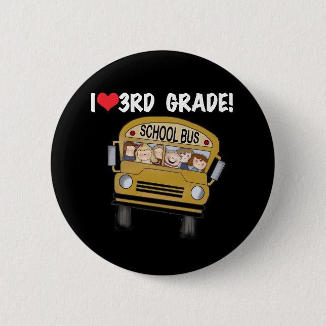 Schulbus-Liebe-3. Grad Button (Vorderseite)