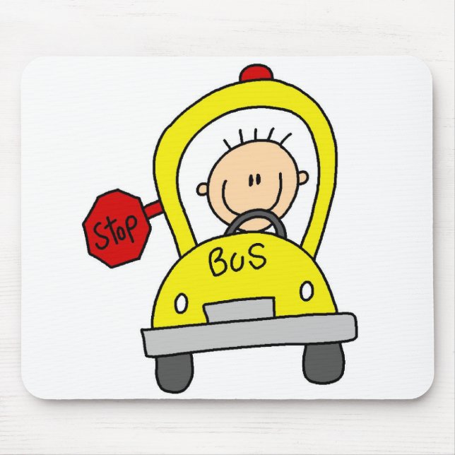 Schulbus mit Fahrer-Mauspad Mousepad (Vorne)