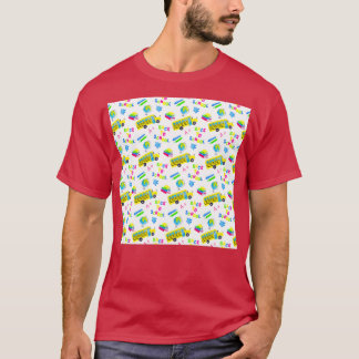 Schulbus - Nahtloses Muster T-Shirt