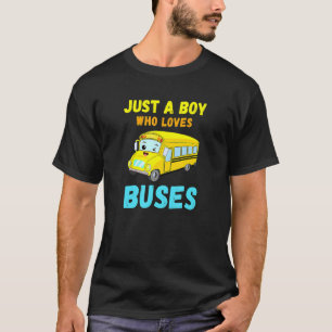 Schulbus nur ein Junge, der Lieben fährt 10 T-Shirt