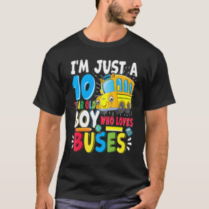 Schulbus nur ein Junge, der Lieben Schulbusse 10. T-Shirt