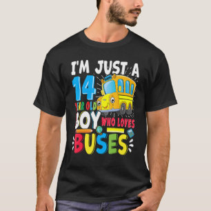 Schulbus nur ein Junge, der Lieben Schulbusse 14. T-Shirt