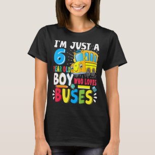 Schulbus nur ein Junge, der Lieben Schule fährt 6. T-Shirt