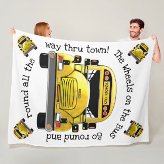 Schulbus Personalisiert Blanket Fleecedecke