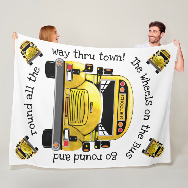 Schulbus Personalisiert Blanket Fleecedecke (Beispiel)