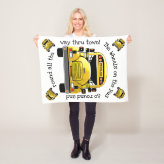 Schulbus Personalisiert Blanket Fleecedecke