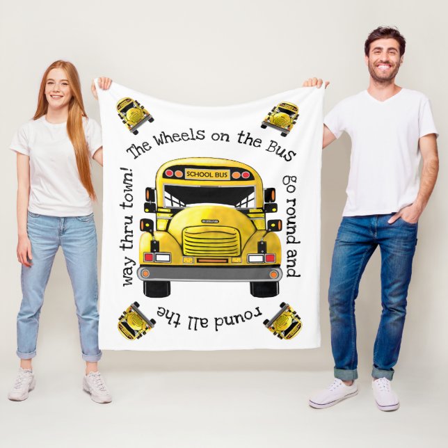Schulbus Personalisiert Blanket Fleecedecke (Beispiel)