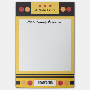 Schulbus Personalisiert Lehrer Post-it Klebezettel
