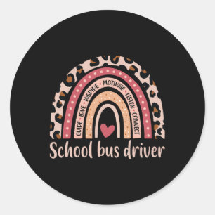 Schulbusfahrer 100. Schulbusfahrer R Runder Aufkleber