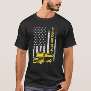 Schulbusfahrer Amerikanisch Lustiger Busfahrer USA T-Shirt