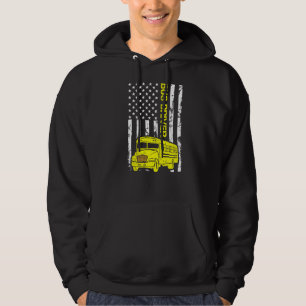 Schulbusfahrer - amerikanische Flagge Hoodie