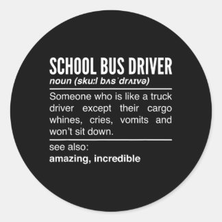Schulbusfahrer Definition - Busfahrer Substantiv Runder Aufkleber
