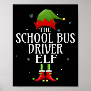 Schulbusfahrer Elf Xmas Matching Family Group C Poster