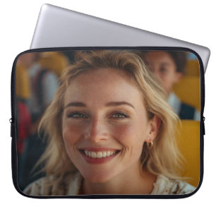 Schulbusfahrer-Foto anpassen Laptopschutzhülle