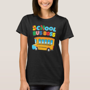 Schulbusfahrer Funny 100 Days of School Gesicht Ma T-Shirt