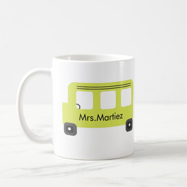 Schulbusfahrer Gelber Bus Lehrer Kaffeetasse (Links)