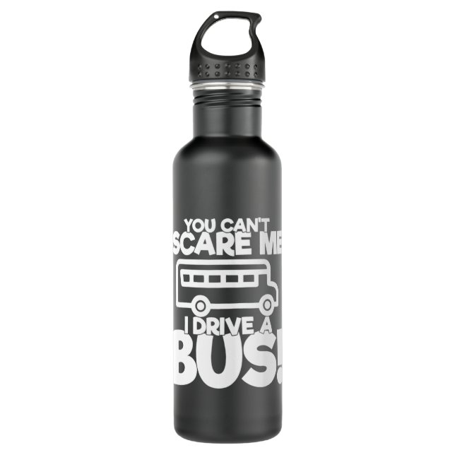 Schulbusfahrer Geschenk, das mir das Fahren egal s Edelstahlflasche (Vorderseite)