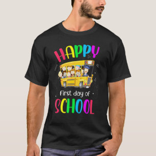 Schulbusfahrer glücklich ersten Schultag Niedlich T-Shirt