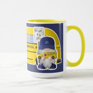 Schulbusfahrer kommen mit Schulbus Tasse