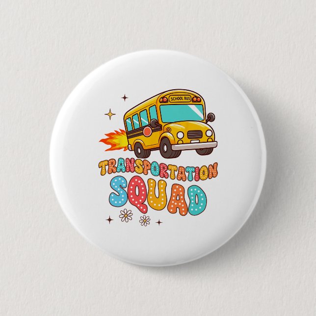 Schulbusfahrer Leben Gelber Bus Transport S Button (Vorderseite)