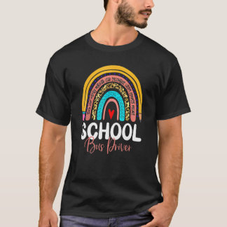 Schulbusfahrer Leopardenbogen zurück zur Schule T T-Shirt