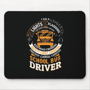 Schulbusfahrer leuchten blinkend mousepad