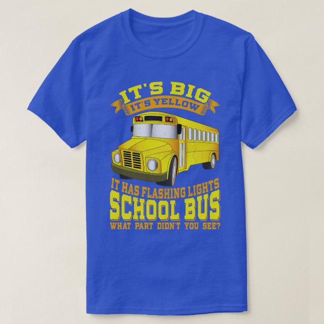 Schulbusfahrer mit großem Gelb T-Shirt (Design vorne)