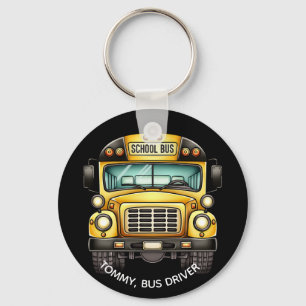 Schulbusfahrer. Personalisiert Schlüsselanhänger