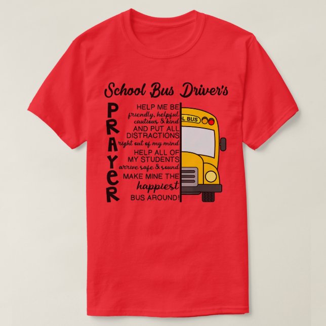 Schulbusfahrer Prager Schulbusfahrer zurück T T-Shirt (Design vorne)