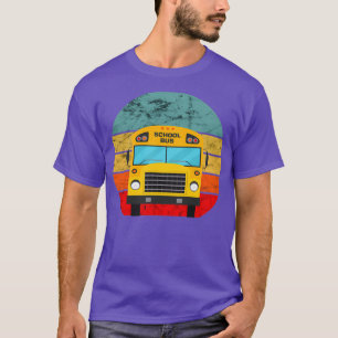 Schulbusfahrer Retro-Vintager Sunset-Schulbus T-Shirt