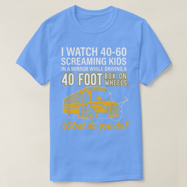 Schulbusfahrer schauen zu, wie die Box "Kids Drive T-Shirt (Design vorne)
