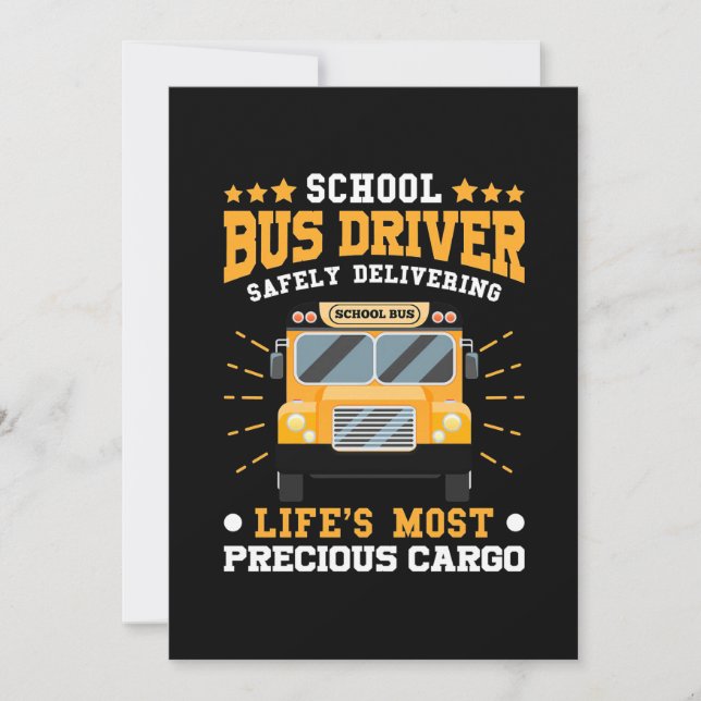 Schulbusfahrer sicher liefern save the date (Vorderseite)