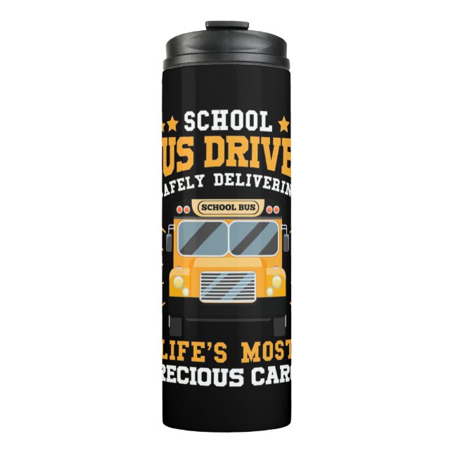 Schulbusfahrer sicher liefern thermosbecher (Vorderseite)