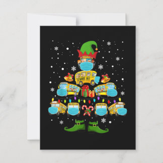 Schulbusfahrer Weihnachtsbaum Funny Xmas Geschenk Mitteilungskarte