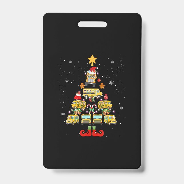 Schulbusfahrer Weihnachtsbaum-Geschenk Ausweis (Vorderseite)