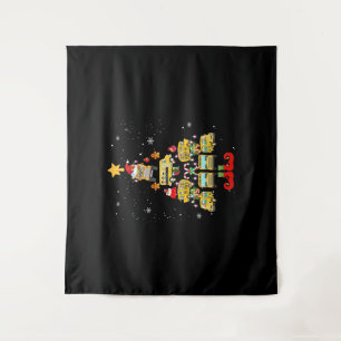 Schulbusfahrer Weihnachtsbaum-Geschenk Wandteppich