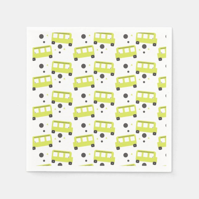 Schulbusfahrer Yellow Confetti Lehrer Serviette (Vorderseite)