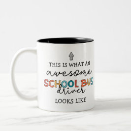 Schulbusfahrerbewertung Funny Gift Zweifarbige Tasse