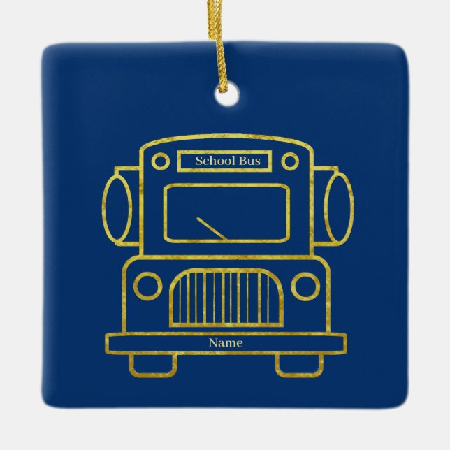 Schulbusfahrerbewertung Tagesausstellung Keramikornament (Vorderseite)
