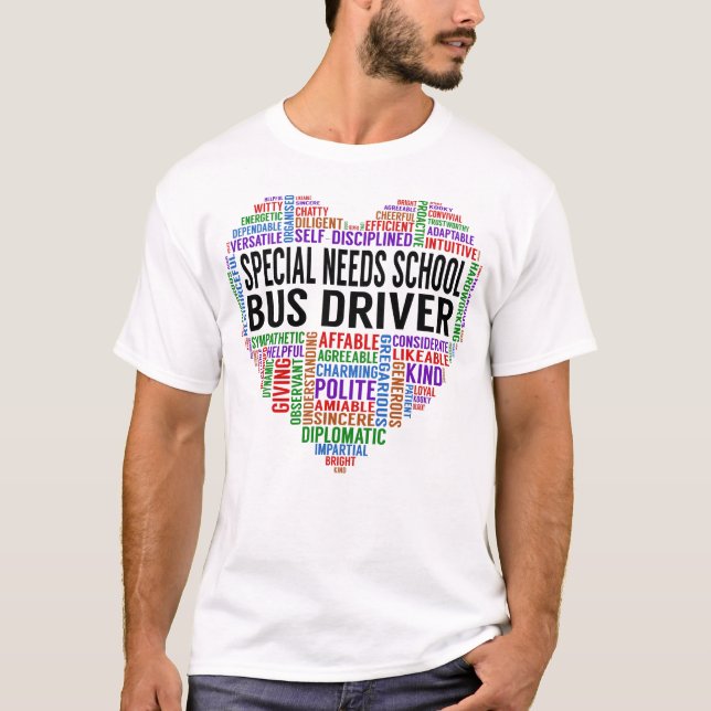 Schulbusfahrerherz T-Shirt (Vorderseite)